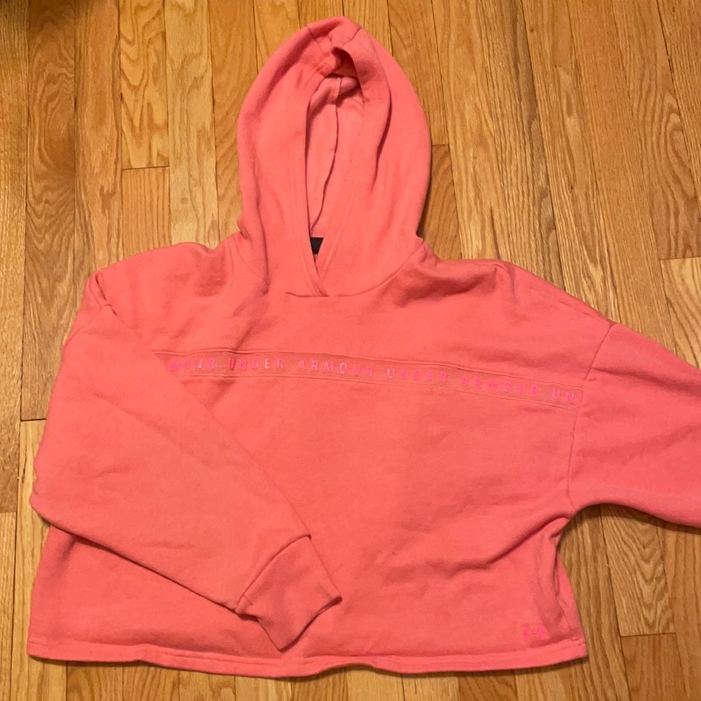 Pink cropped hoodie